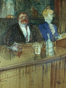 In der Bar: Der dicke Besitzer und der blasse Kassierer, 1898
